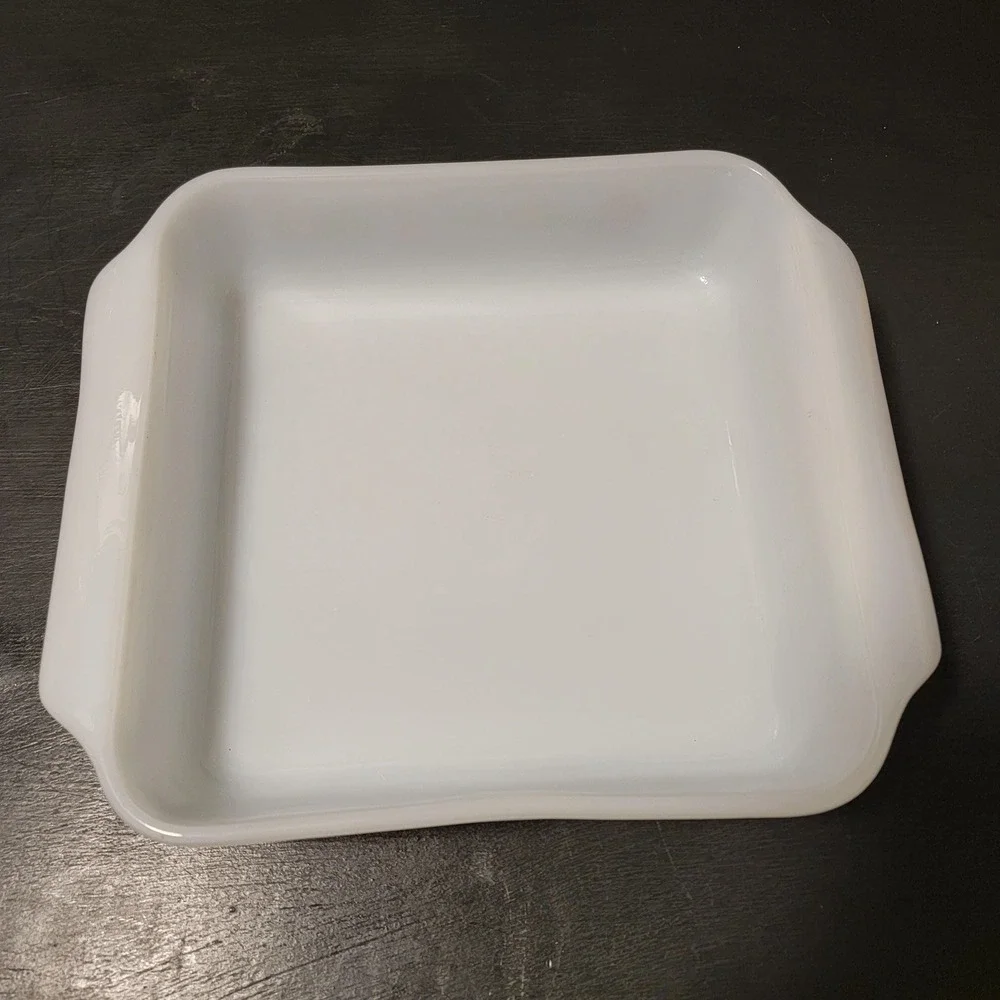 Vintage FireKing Summerfield Flowers Square Pyrex Baking Dish‎